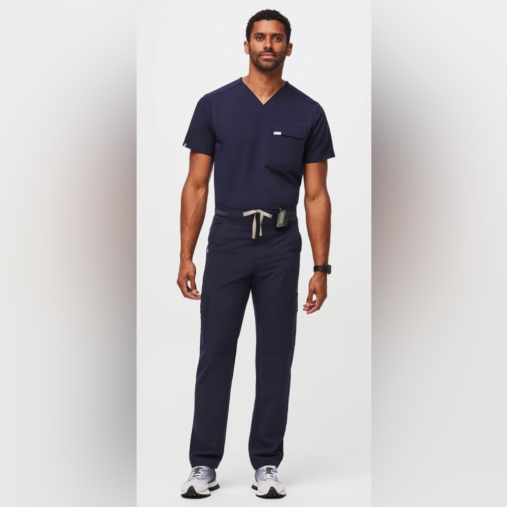 Men’s Navy Blue Figs Scrub Set
